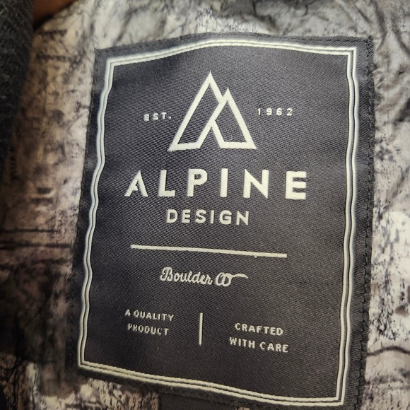 Alpine Design Mens‎ Hooded Puffer Jacket Winter Warm Parka Black EST 1962 Sz M - Picture 8 of 12